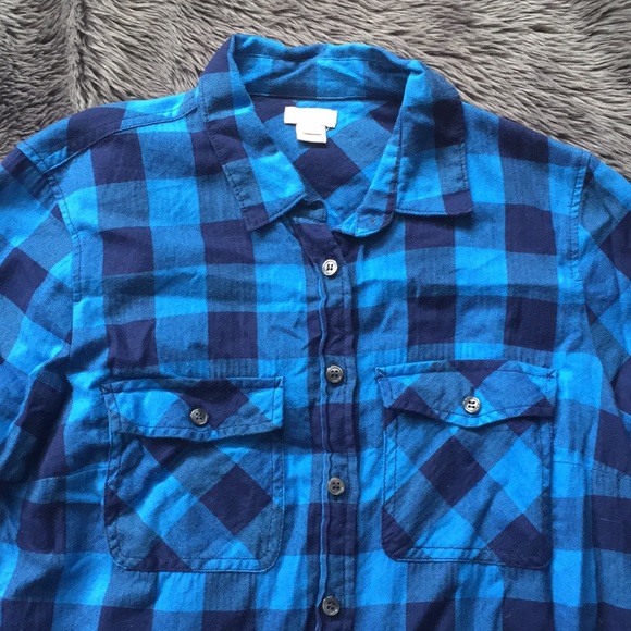 J Crew Factory flannel button up shirt - Picture 3 of 4